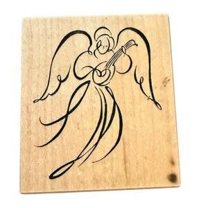 PSX Vintage 1999 Floating Angel E-2735 Rubber Stamp